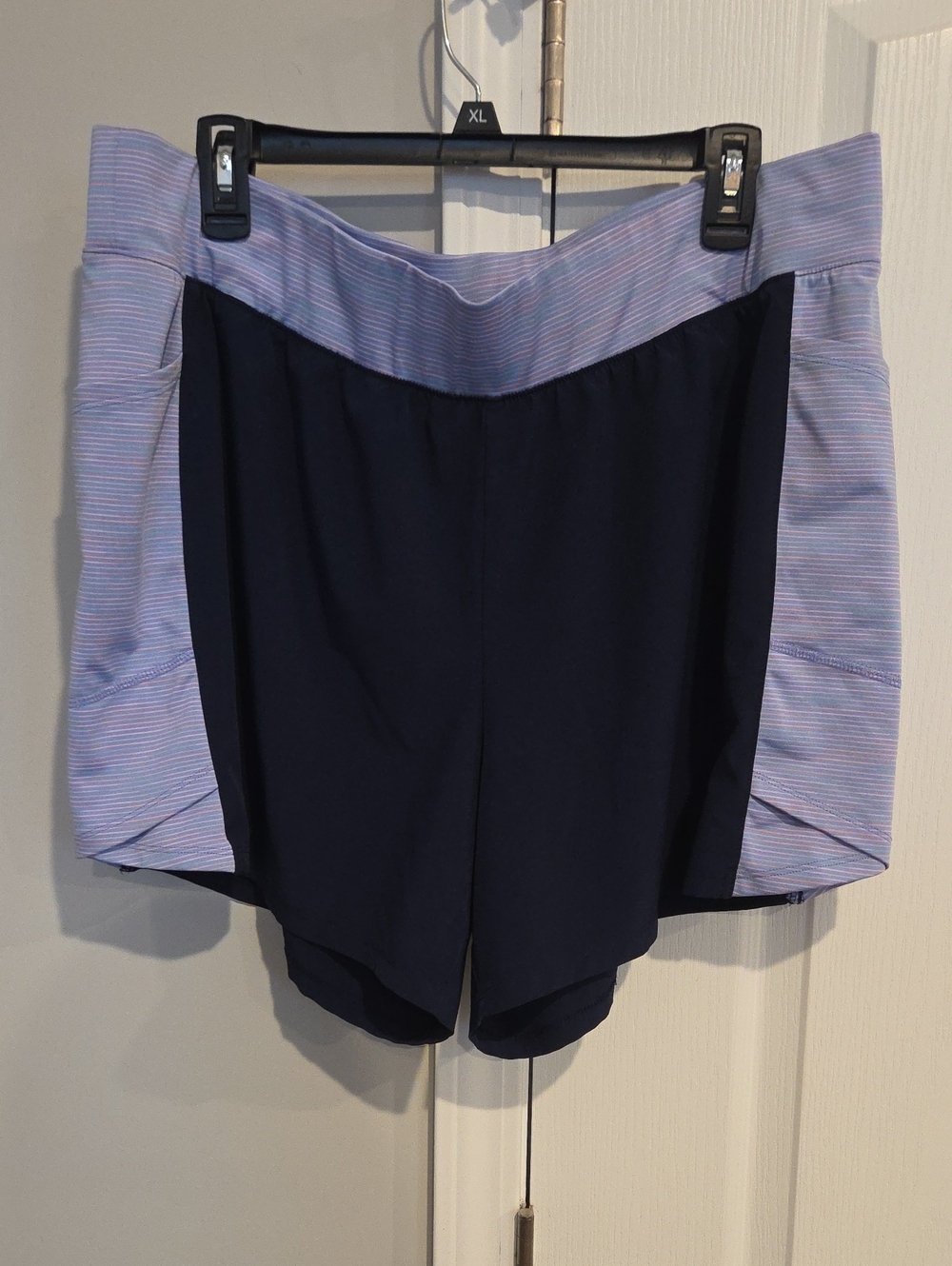 TekGear Two-Tone Navy and Lavender Athletic Shorts